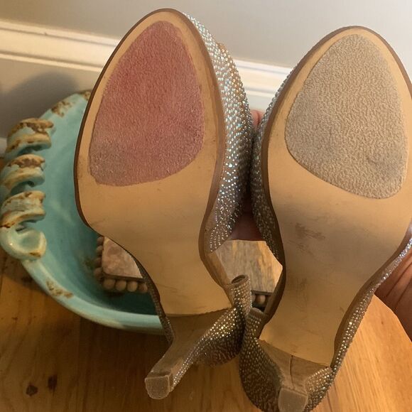 STEVE MADDEN BEDAZZLED JEWELED STILETTO HEELS size 8.5 - Picture 5 of 7